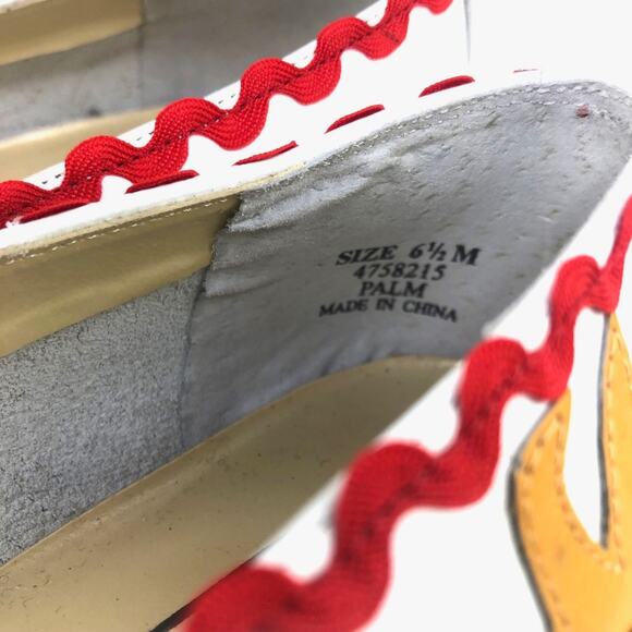 Vintage 80s Carysma Club Fun White Summer Flats - Picture 4 of 8